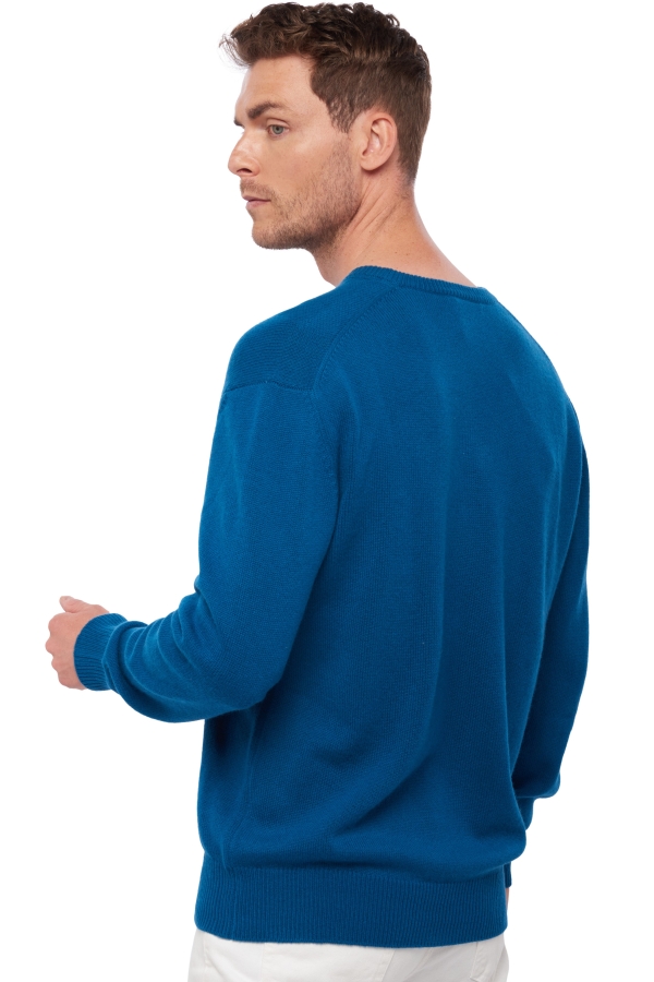 Cashmere men chunky sweater hippolyte 4f canard blue 4xl