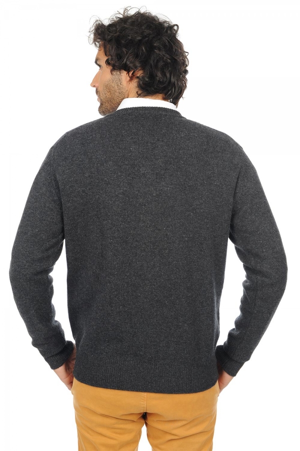 Cashmere men chunky sweater hippolyte 4f charcoal marl xs