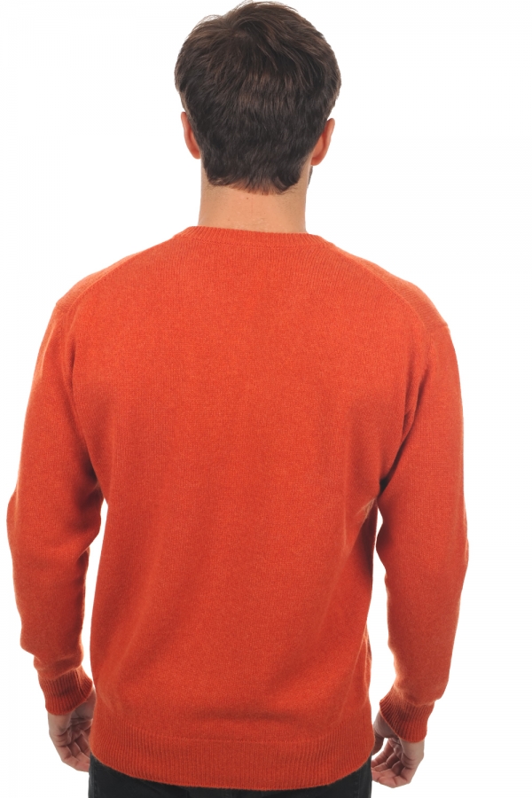 Cashmere men chunky sweater hippolyte 4f paprika 2xl