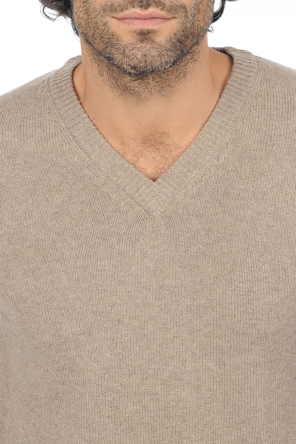 Cashmere men chunky sweater hippolyte 4f premium dolma natural 3xl