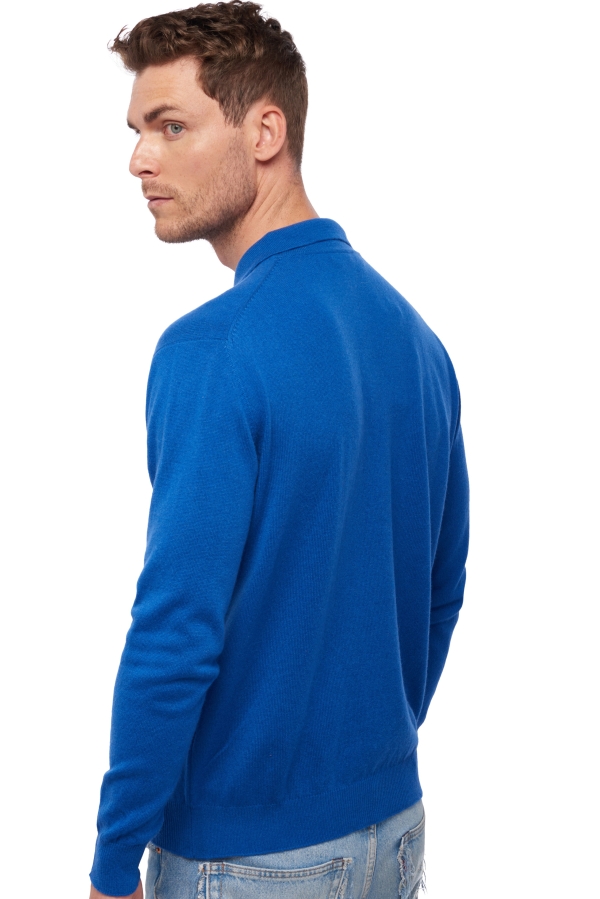 Cashmere men polo style sweaters alexandre lapis blue l