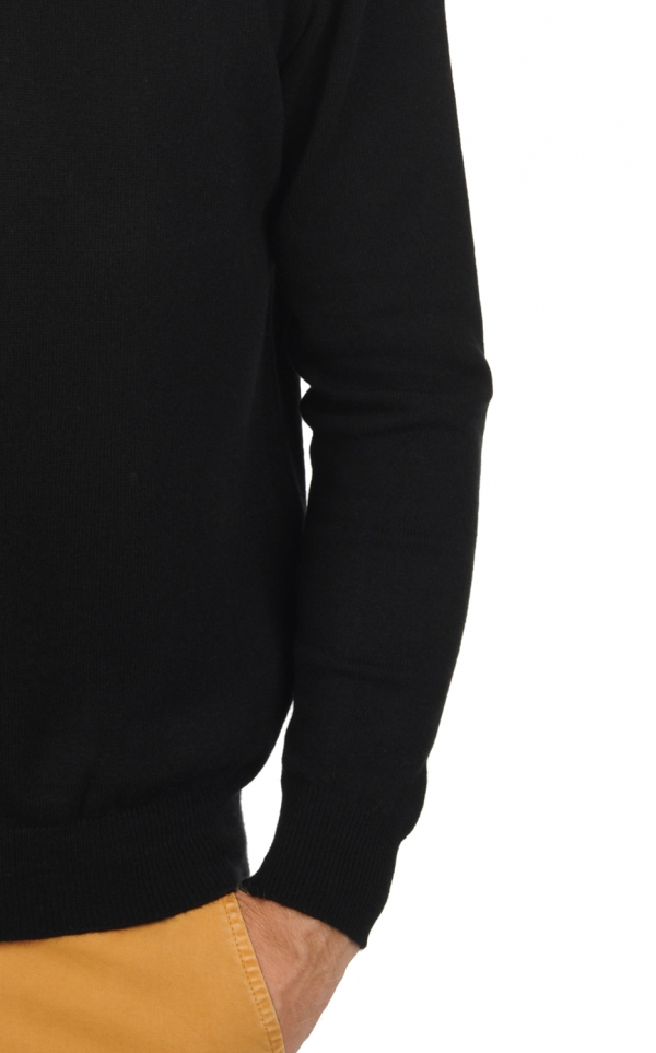 Cashmere men polo style sweaters alexandre premium black 2xl