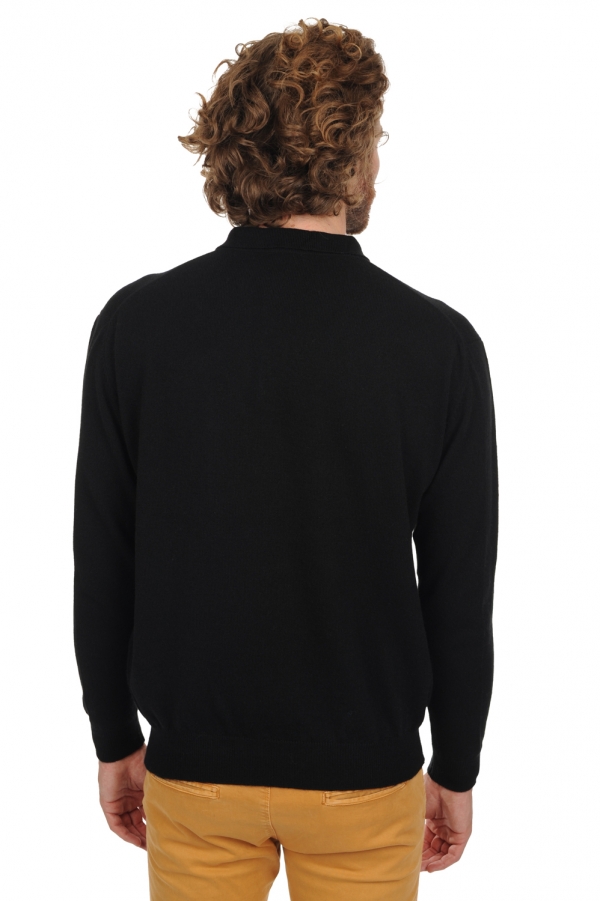 Cashmere men polo style sweaters alexandre premium black l