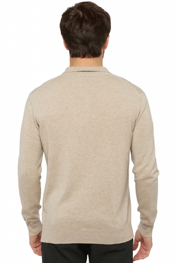 Cashmere men polo style sweaters alexandre premium pema natural 2xl