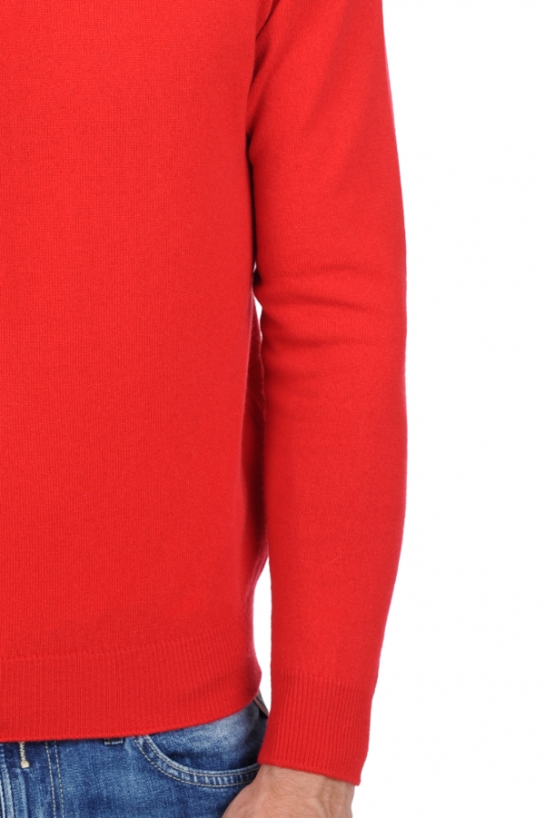 Cashmere men polo style sweaters alexandre premium tango red l