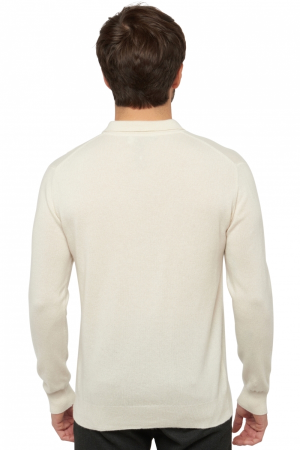 Cashmere men polo style sweaters alexandre premium tenzin natural 2xl