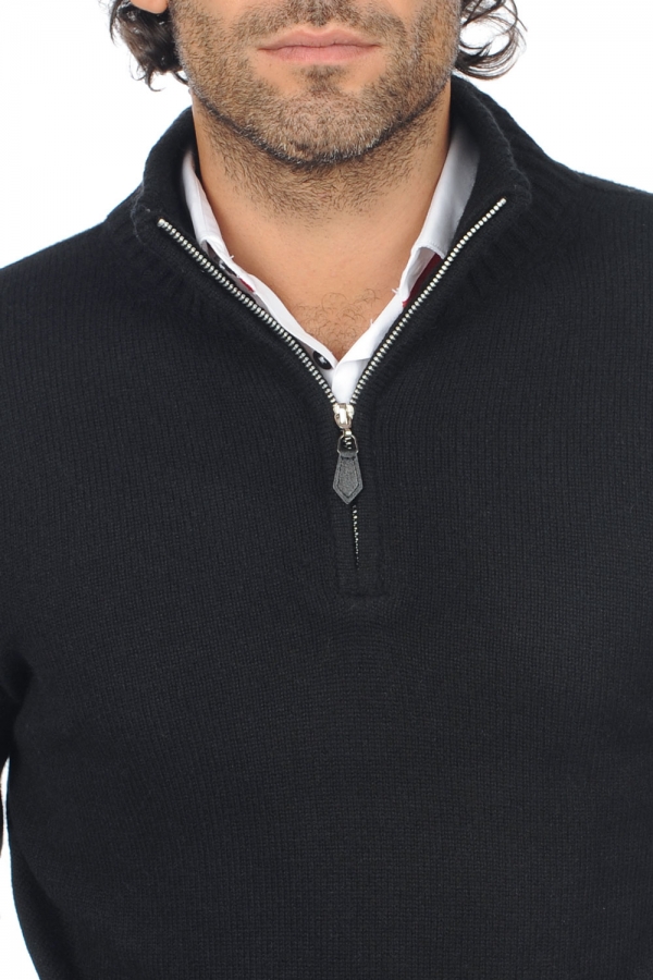 Cashmere men polo style sweaters donovan black 2xl