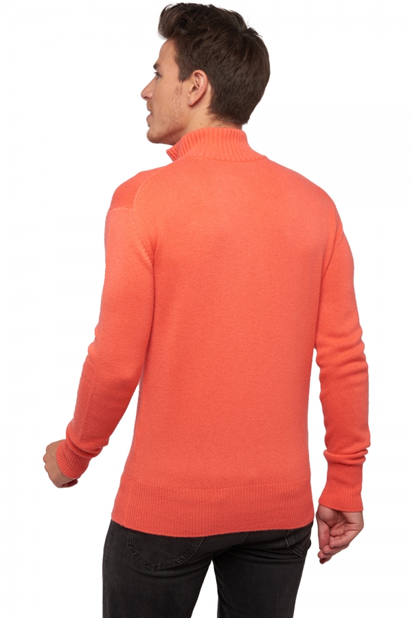 Cashmere men polo style sweaters donovan coral m