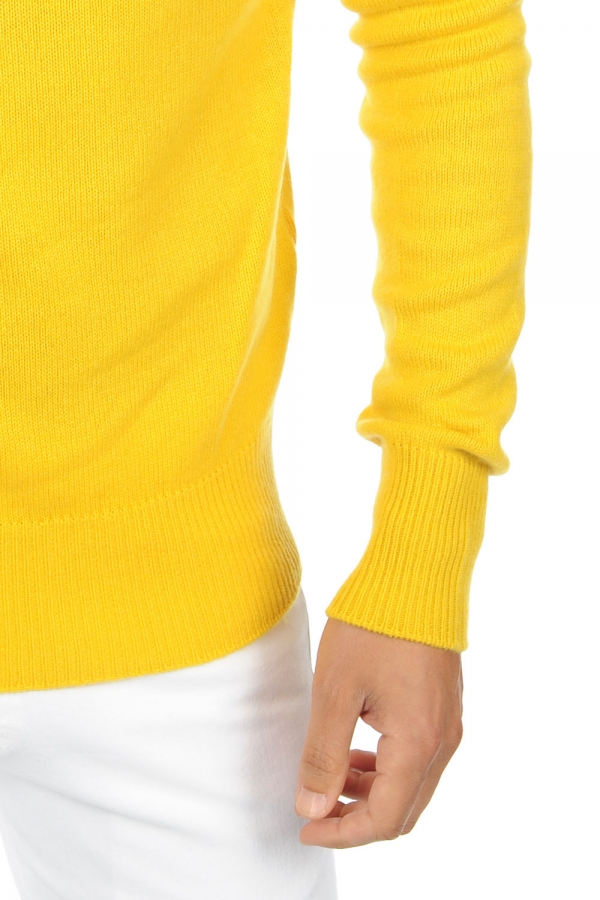 Cashmere men polo style sweaters donovan cyber yellow xs