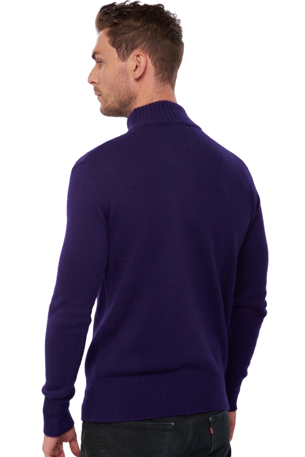Cashmere men polo style sweaters donovan deep purple s