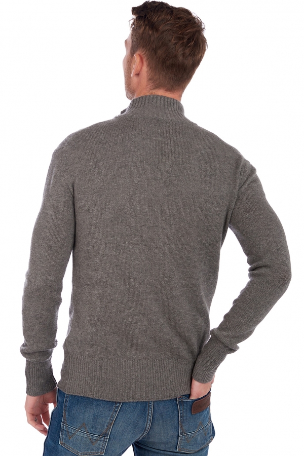 Cashmere men polo style sweaters donovan dove chine 2xl