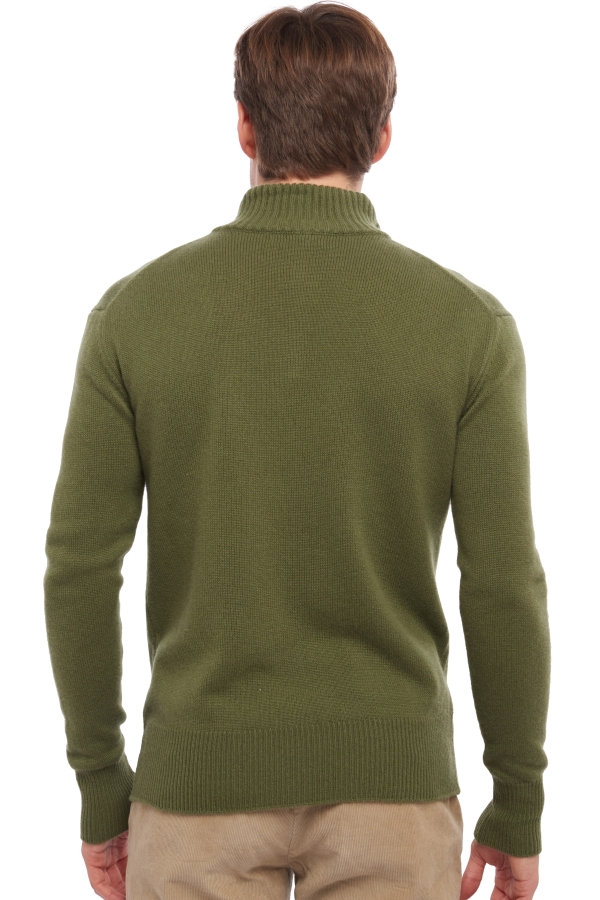 Cashmere men polo style sweaters donovan ivy green 3xl