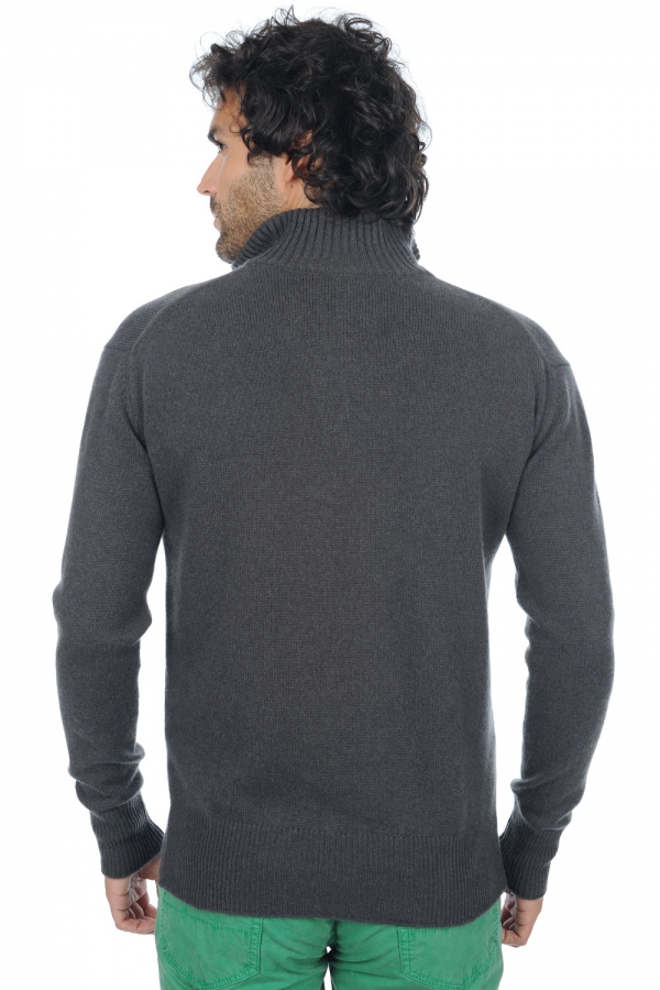 Cashmere men polo style sweaters donovan matt charcoal 2xl