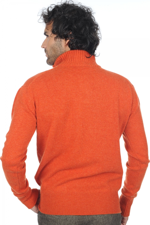 Cashmere men polo style sweaters donovan paprika xl