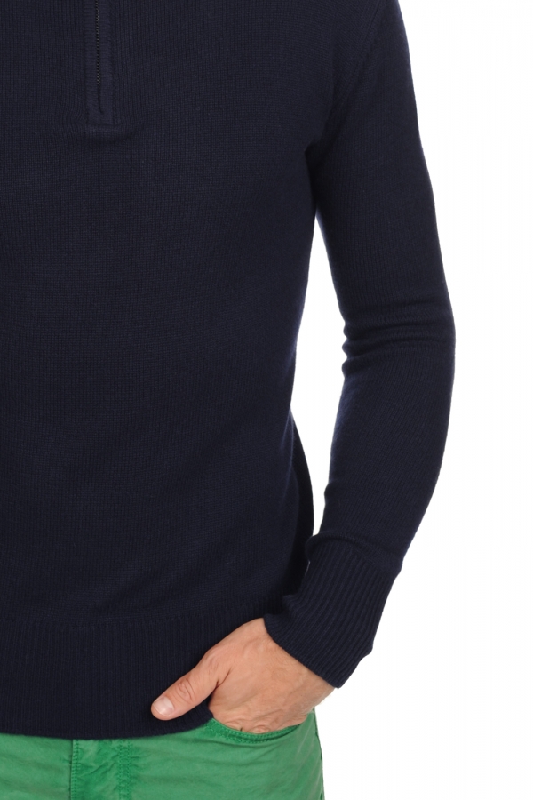 Cashmere men polo style sweaters donovan premium premium navy m