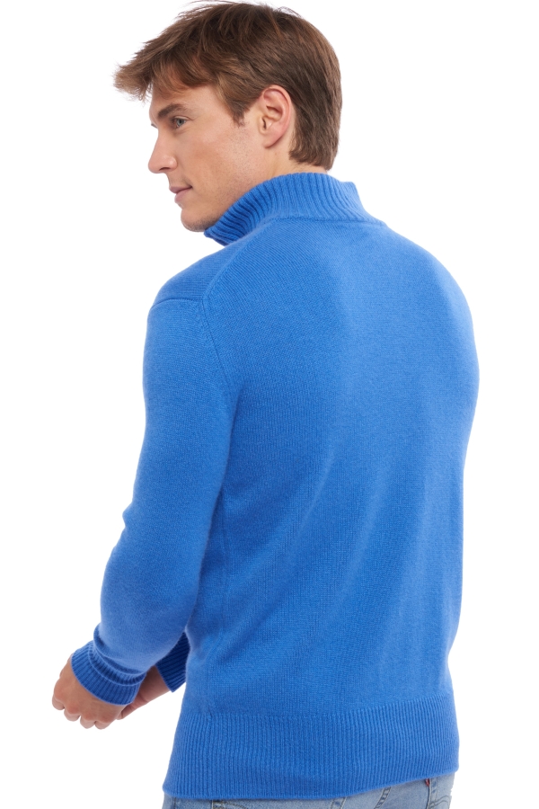 Cashmere men polo style sweaters donovan tetbury blue 3xl