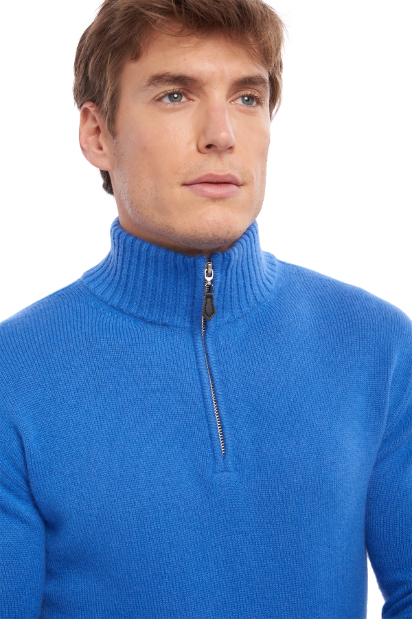 Cashmere men polo style sweaters donovan tetbury blue 4xl