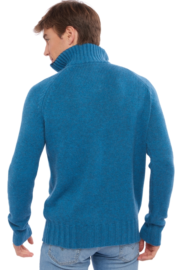 Cashmere men polo style sweaters olivier manor blue dress blue 2xl