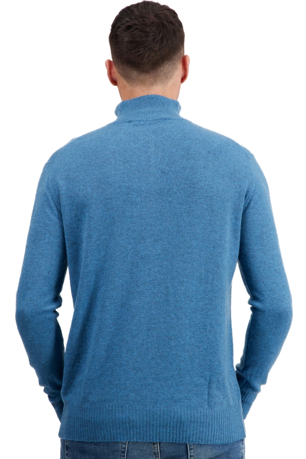 Cashmere men polo style sweaters toulon first manor blue m