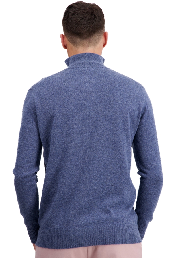Cashmere men polo style sweaters toulon first nordic blue m