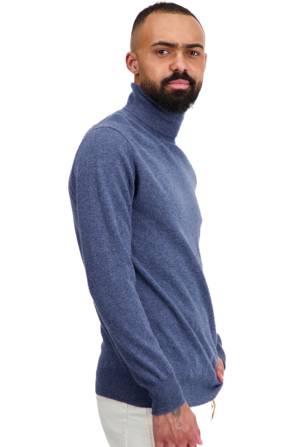 Cashmere men roll neck tarry first nordic blue s