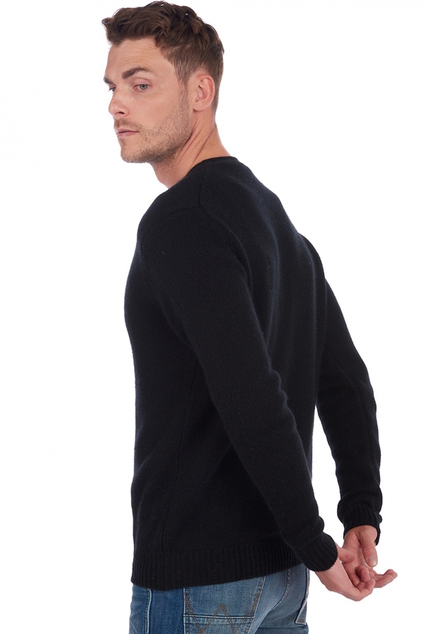 Cashmere men waistcoat sleeveless sweaters aden black 2xl