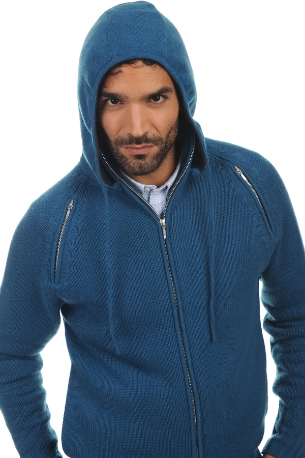 Cashmere men waistcoat sleeveless sweaters brandon canard blue matt charcoal 2xl