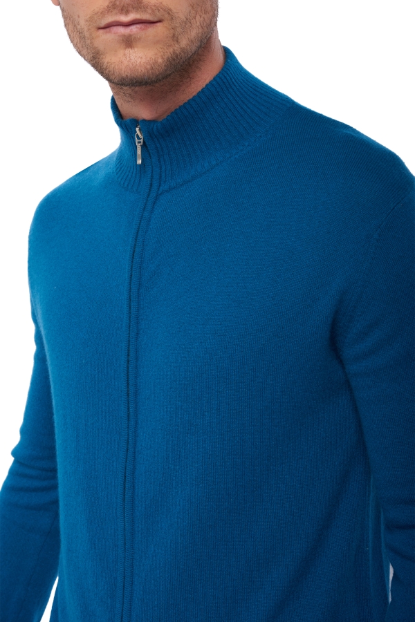 Cashmere men waistcoat sleeveless sweaters elton canard blue s