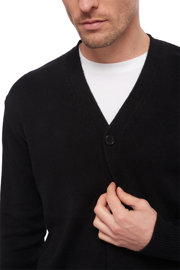 Cashmere men waistcoat sleeveless sweaters leon black m