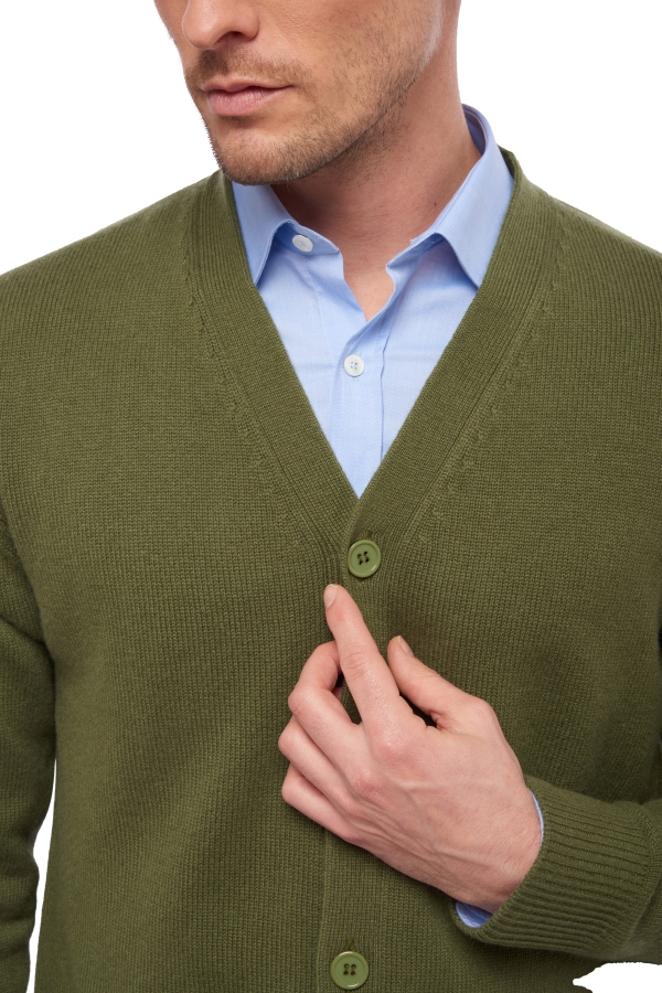 Cashmere men waistcoat sleeveless sweaters leon ivy green 2xl