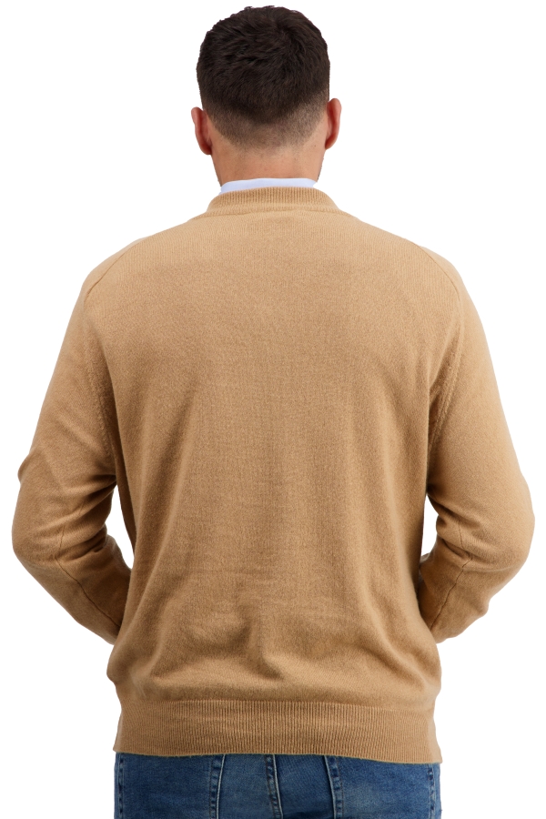 Cashmere men waistcoat sleeveless sweaters tajmahal camel 3xl
