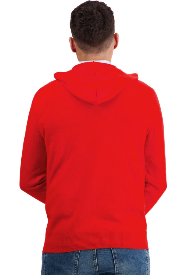 Cashmere men zip hood taboo first tomato m