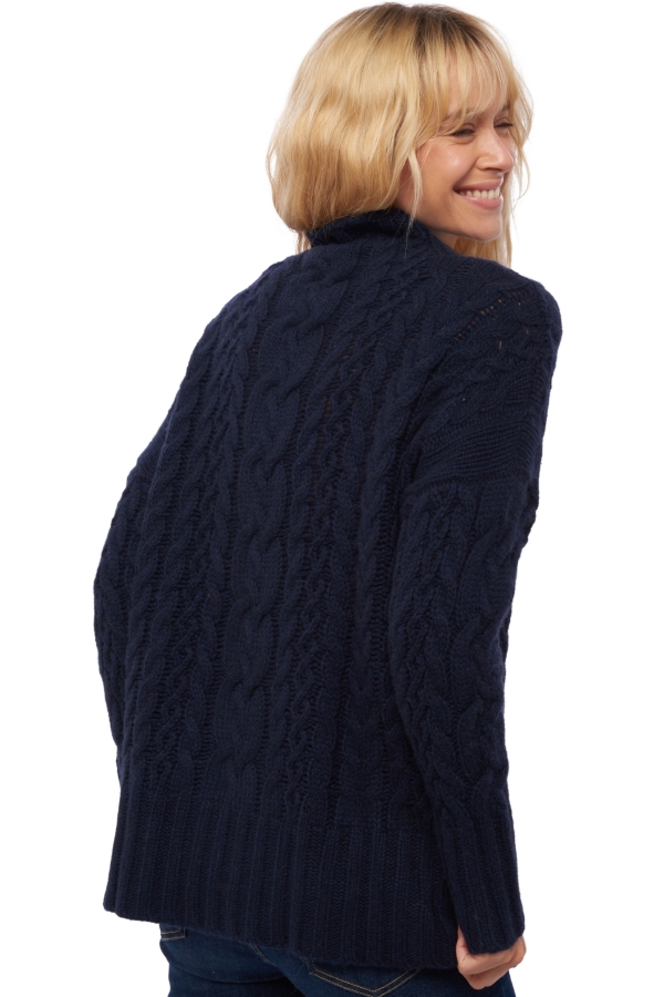 Yak ladies chunky sweater victoria midnight blue 2xl