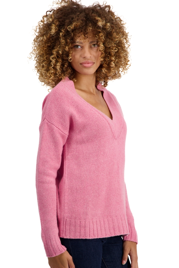 Yak ladies chunky sweater zombie pink 2xl