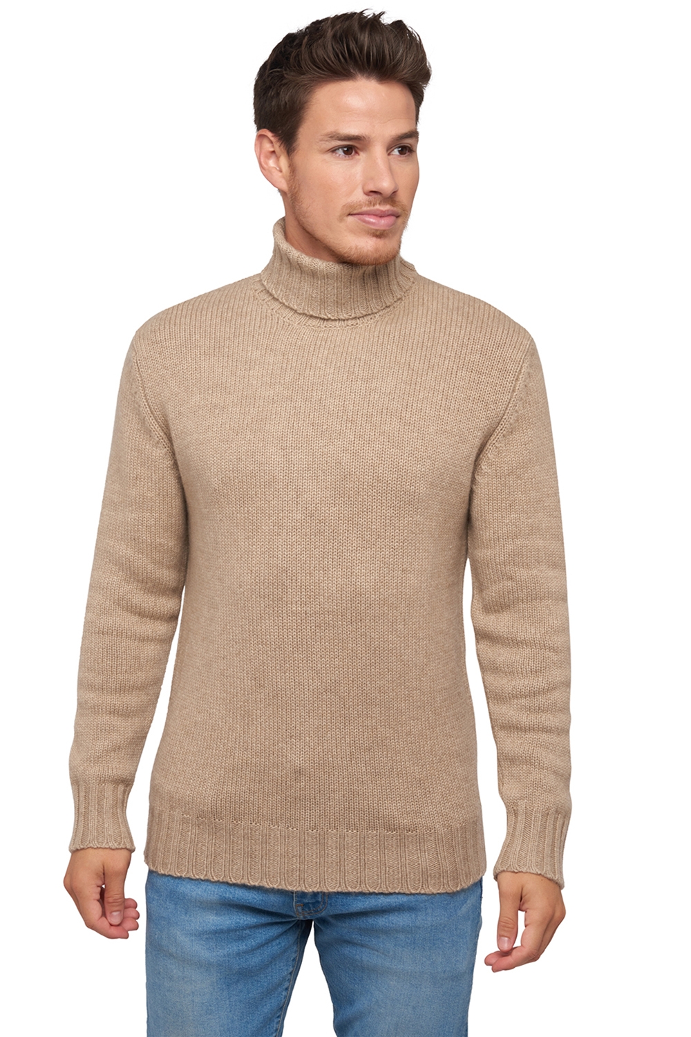  men chunky sweater natural chichi natural brown 2xl