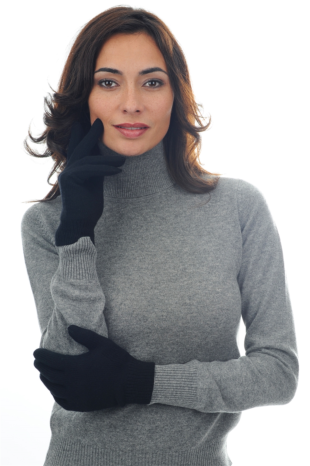 Cashmere accessories gloves manine black 22 x 13 cm