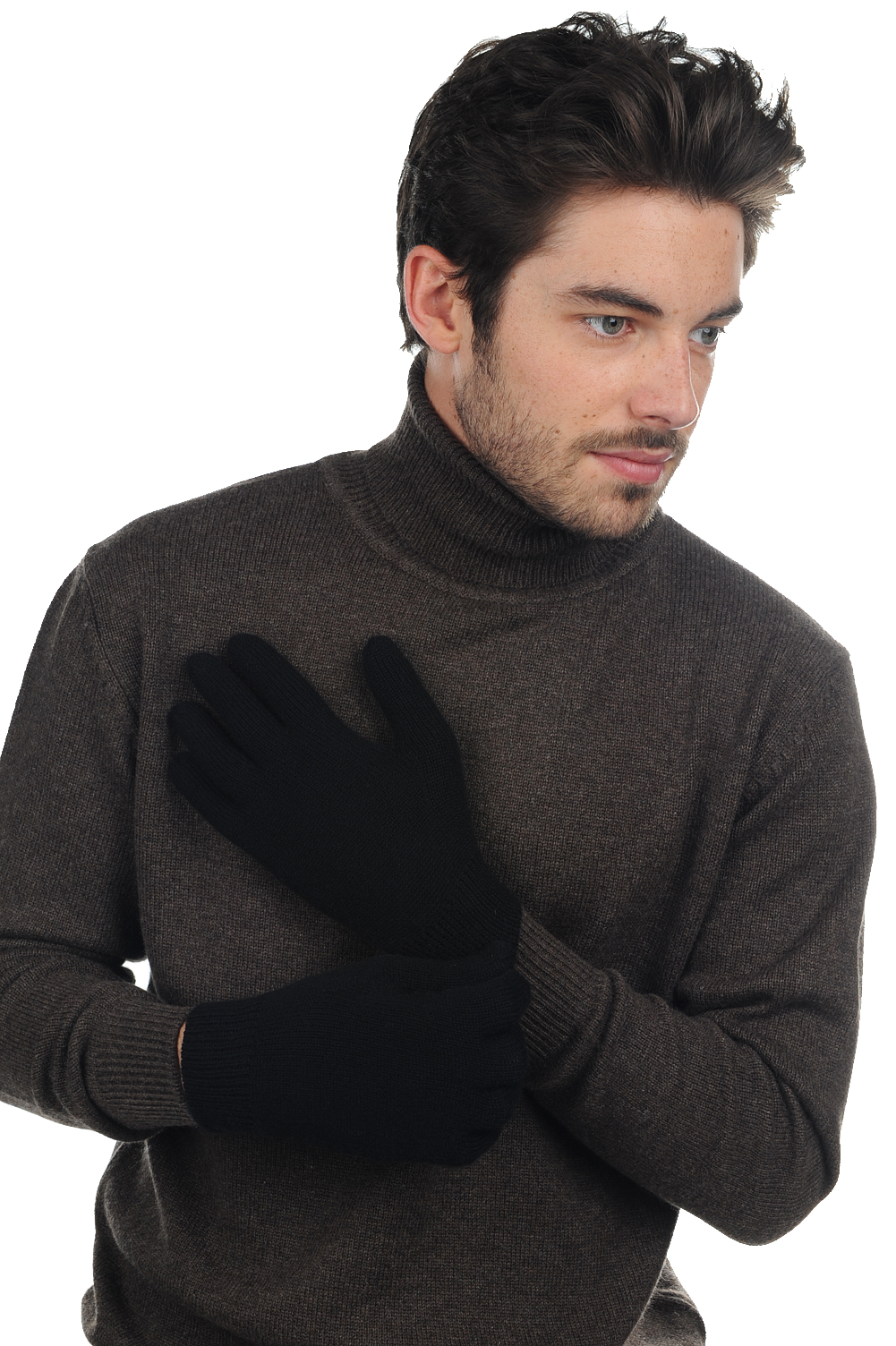 Cashmere accessories gloves manous black 27 x 14 cm