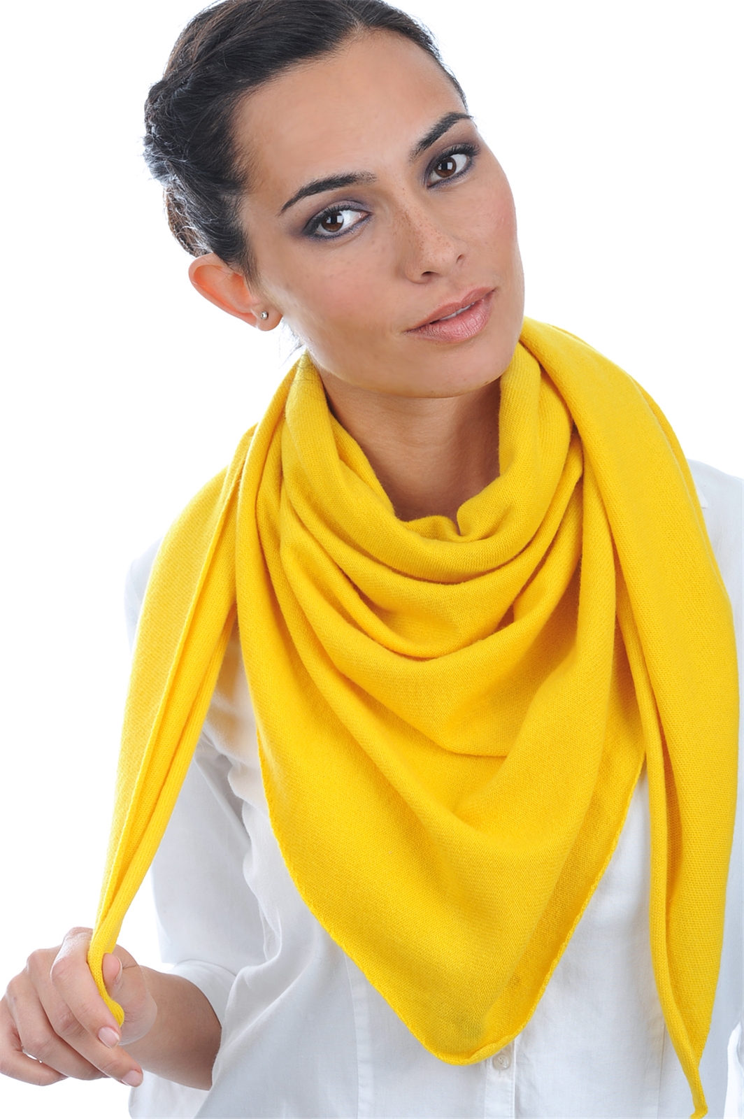 Cashmere accessories scarf mufflers argan cyber yellow one size