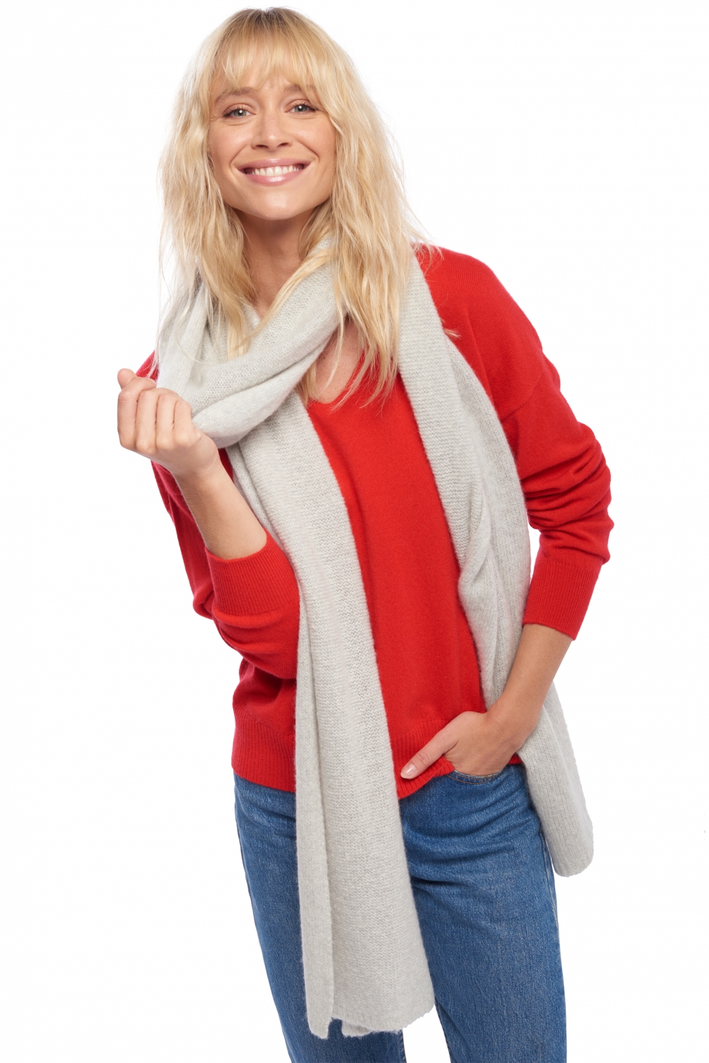 Cashmere accessories scarf mufflers byblos mist 220 x 38 cm