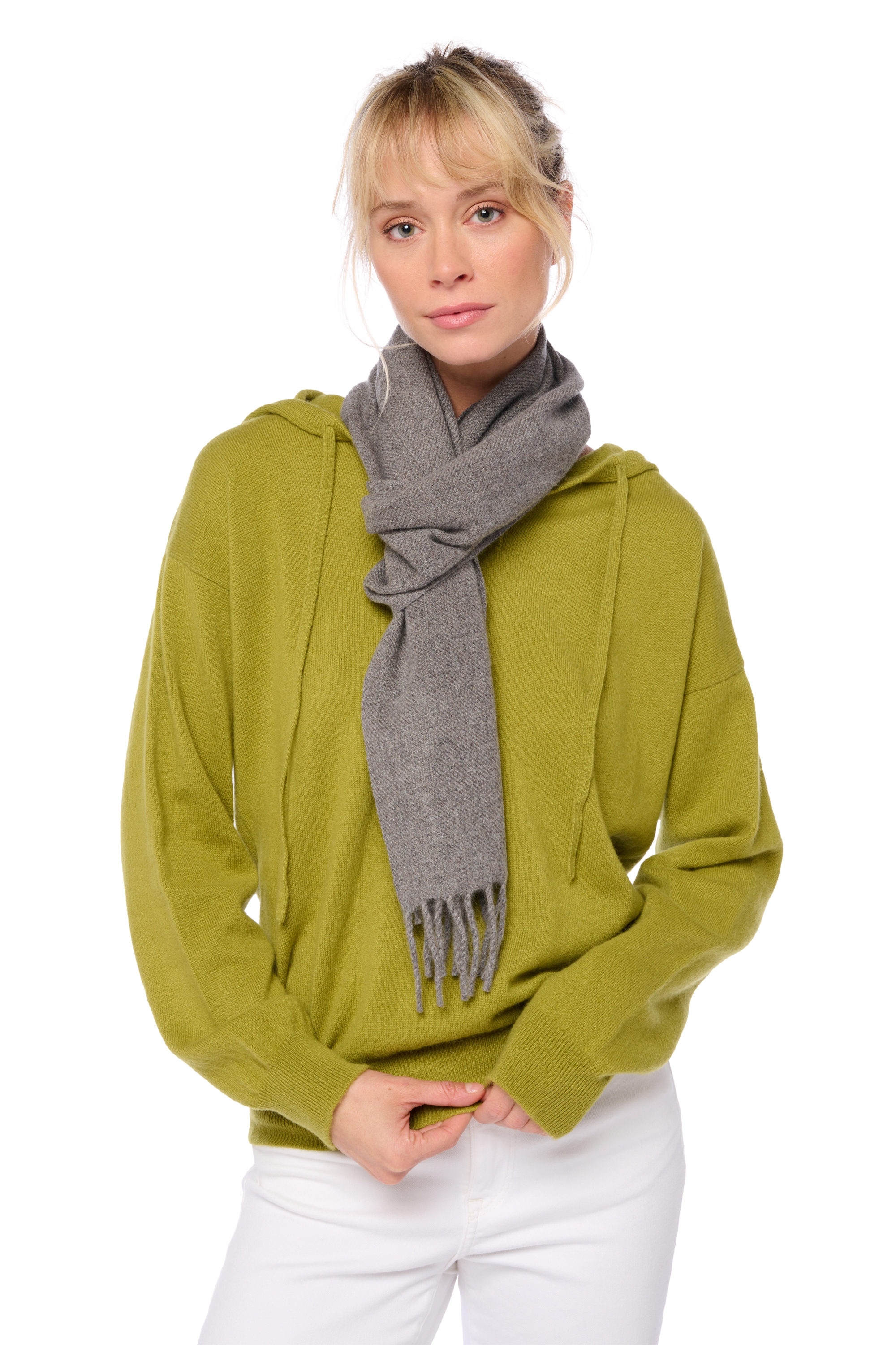 Cashmere accessories scarf mufflers kazu170 dove chine 170 x 25 cm
