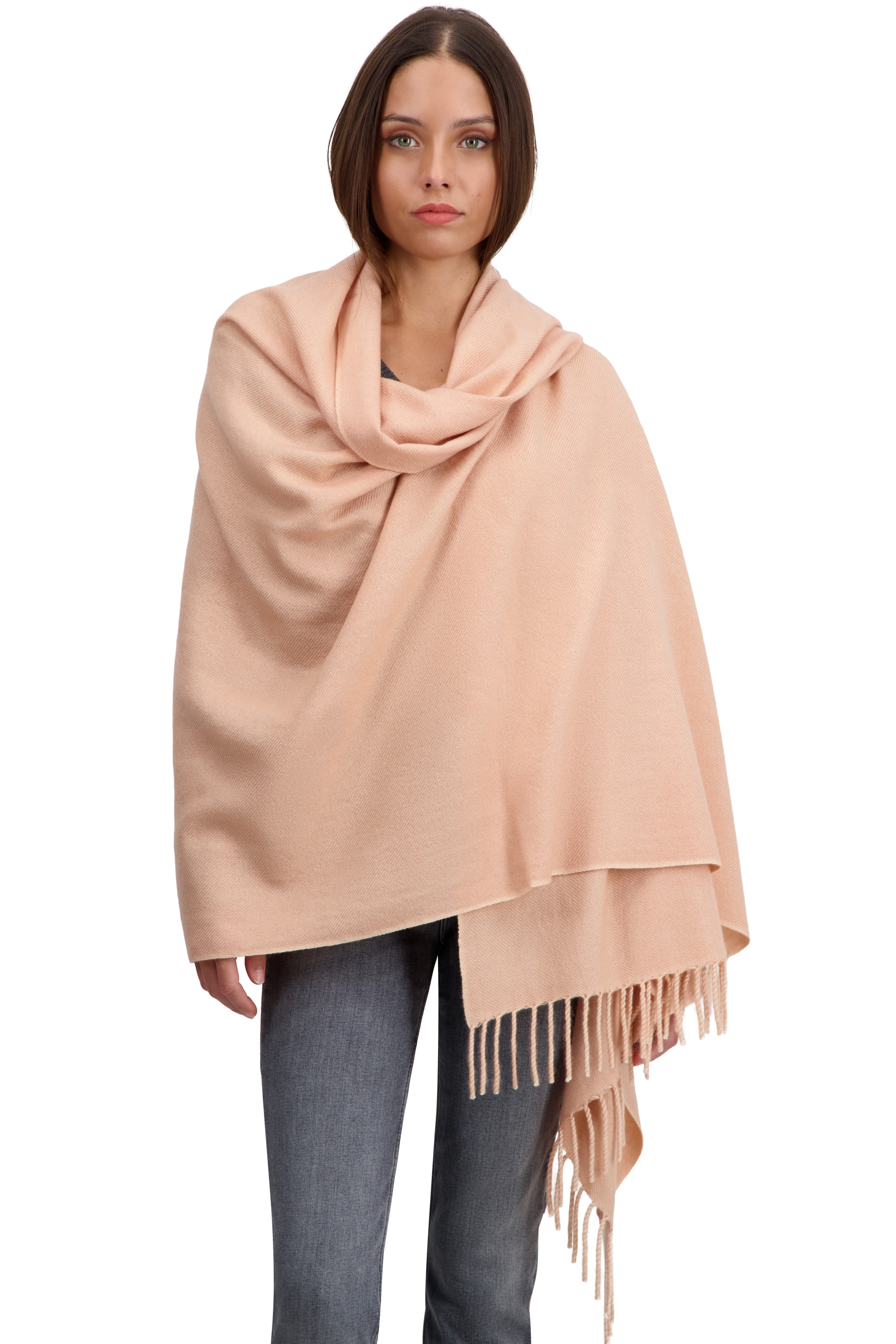 Cashmere accessories scarf mufflers niry nude 200x90cm