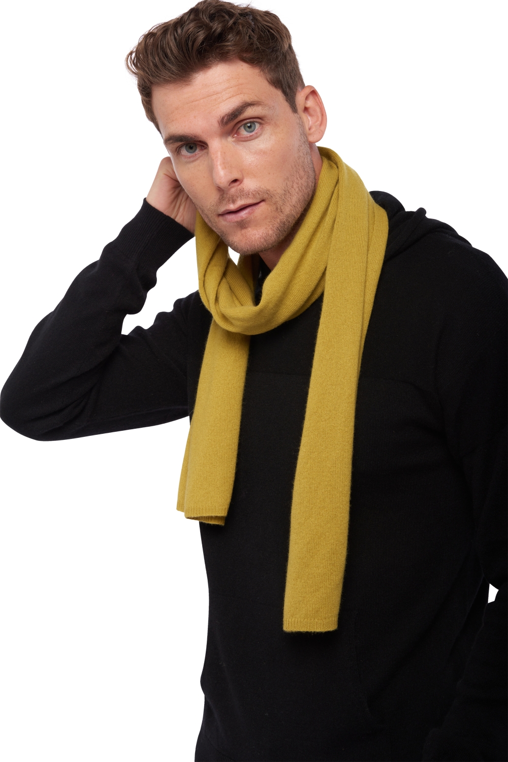 Cashmere accessories scarf mufflers ozone caterpillar 160 x 30 cm