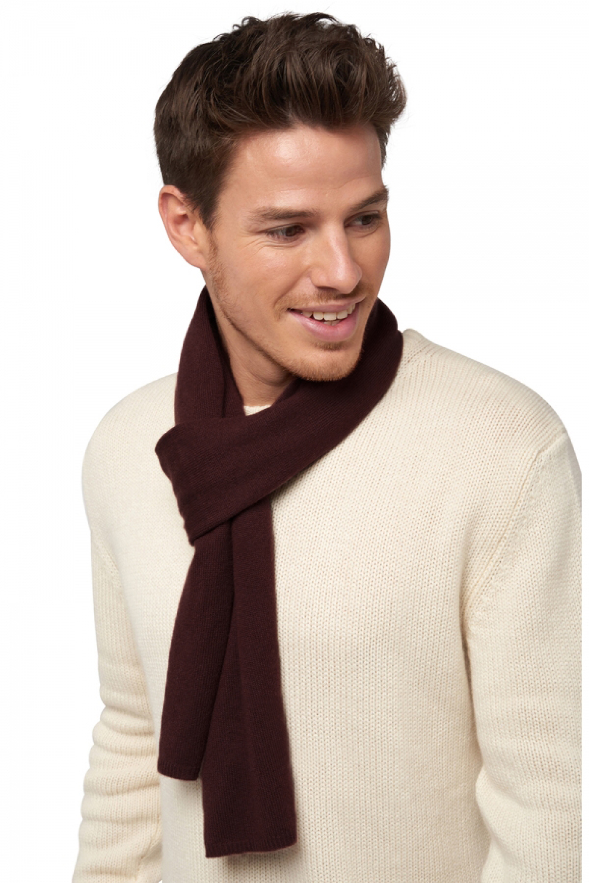 Cashmere accessories scarf mufflers ozone cinnabar 160 x 30 cm