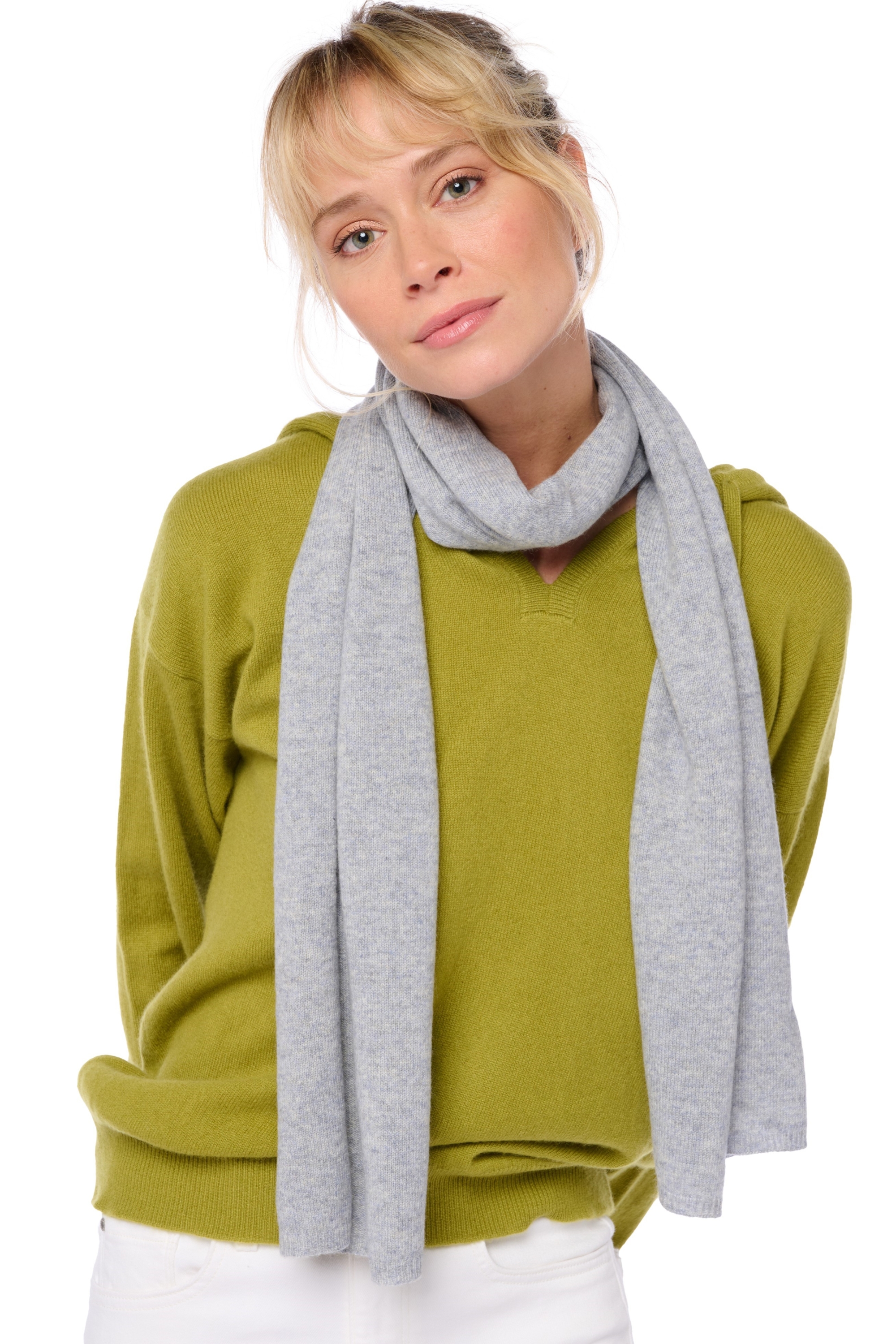 Cashmere accessories scarf mufflers ozone quarry 160 x 30 cm