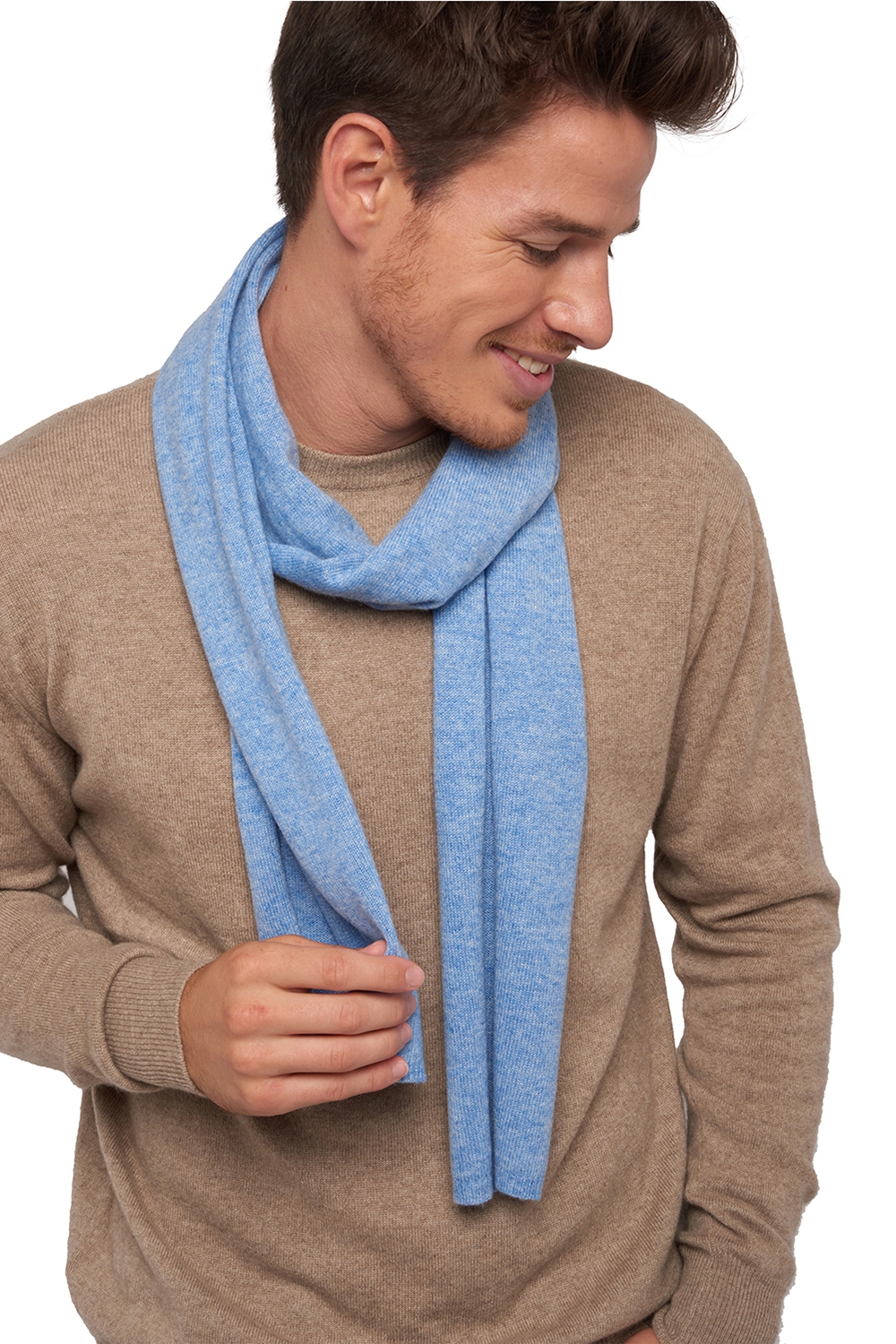 Cashmere accessories scarf mufflers ozone stonewash 160 x 30 cm