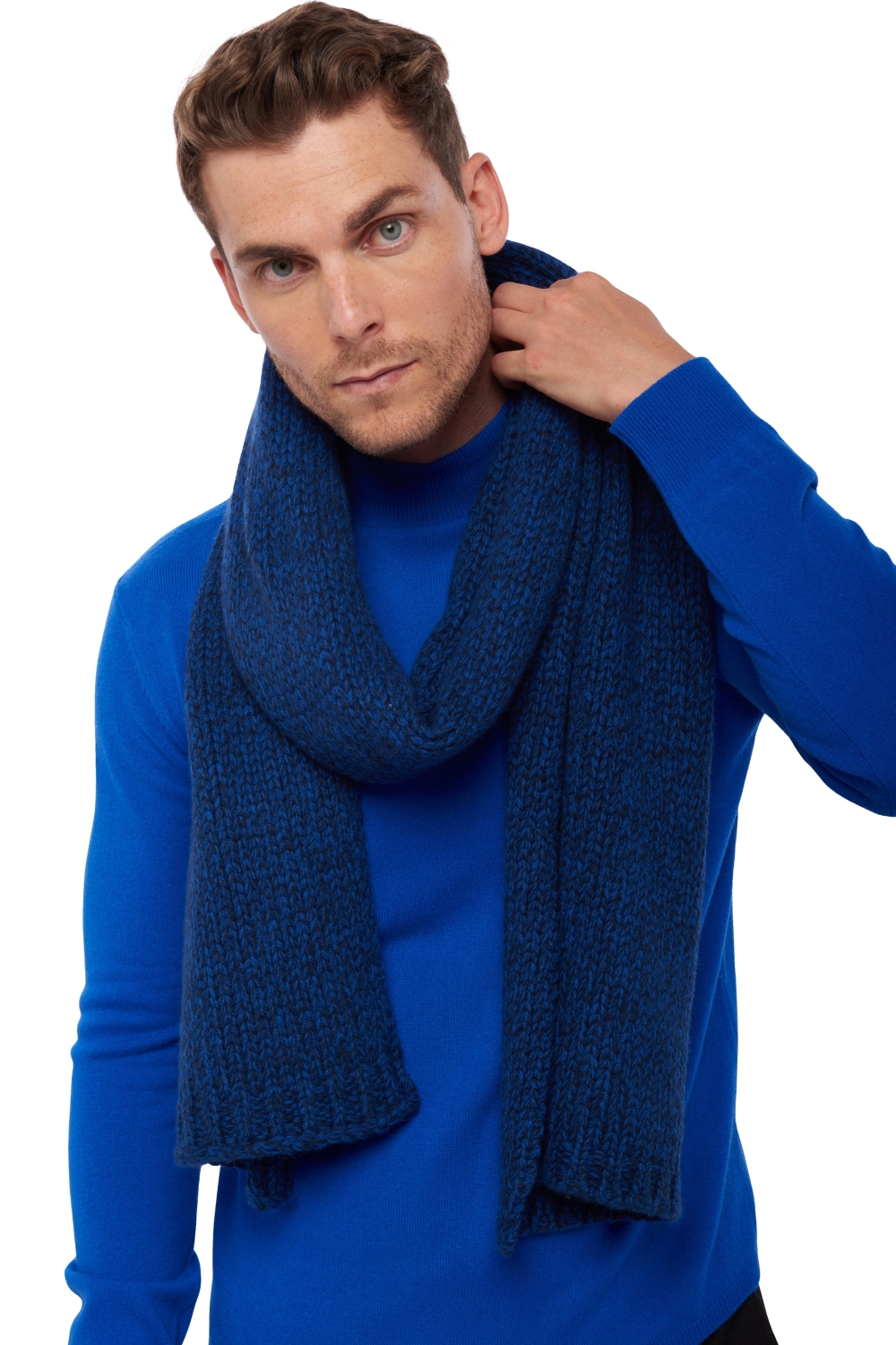 Cashmere accessories scarf mufflers venus dress blue kleny 200 x 38 cm