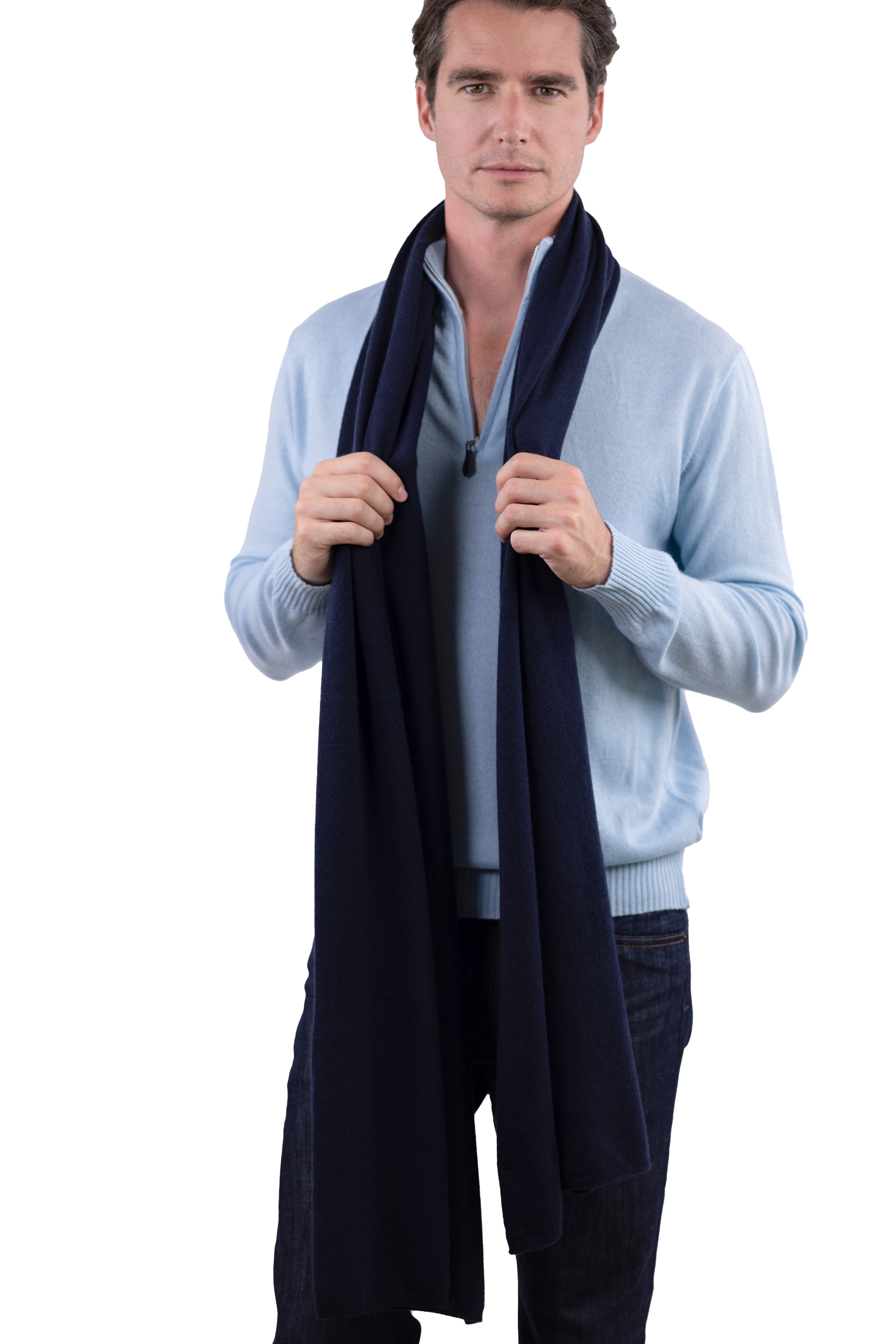 Cashmere accessories scarf mufflers wifi dress blue 230cm x 60cm