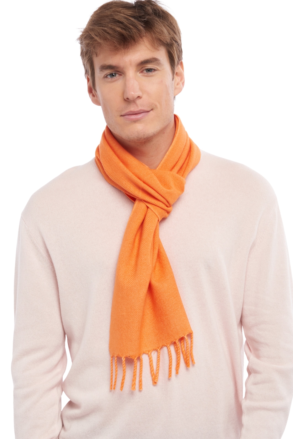 Cashmere accessories scarf mufflers zak170 orange popsicle 170 x 25 cm