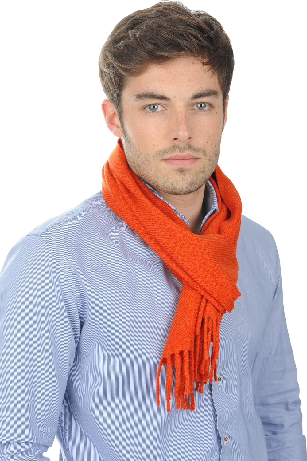 Cashmere accessories scarf mufflers zak170 paprika 170 x 25 cm