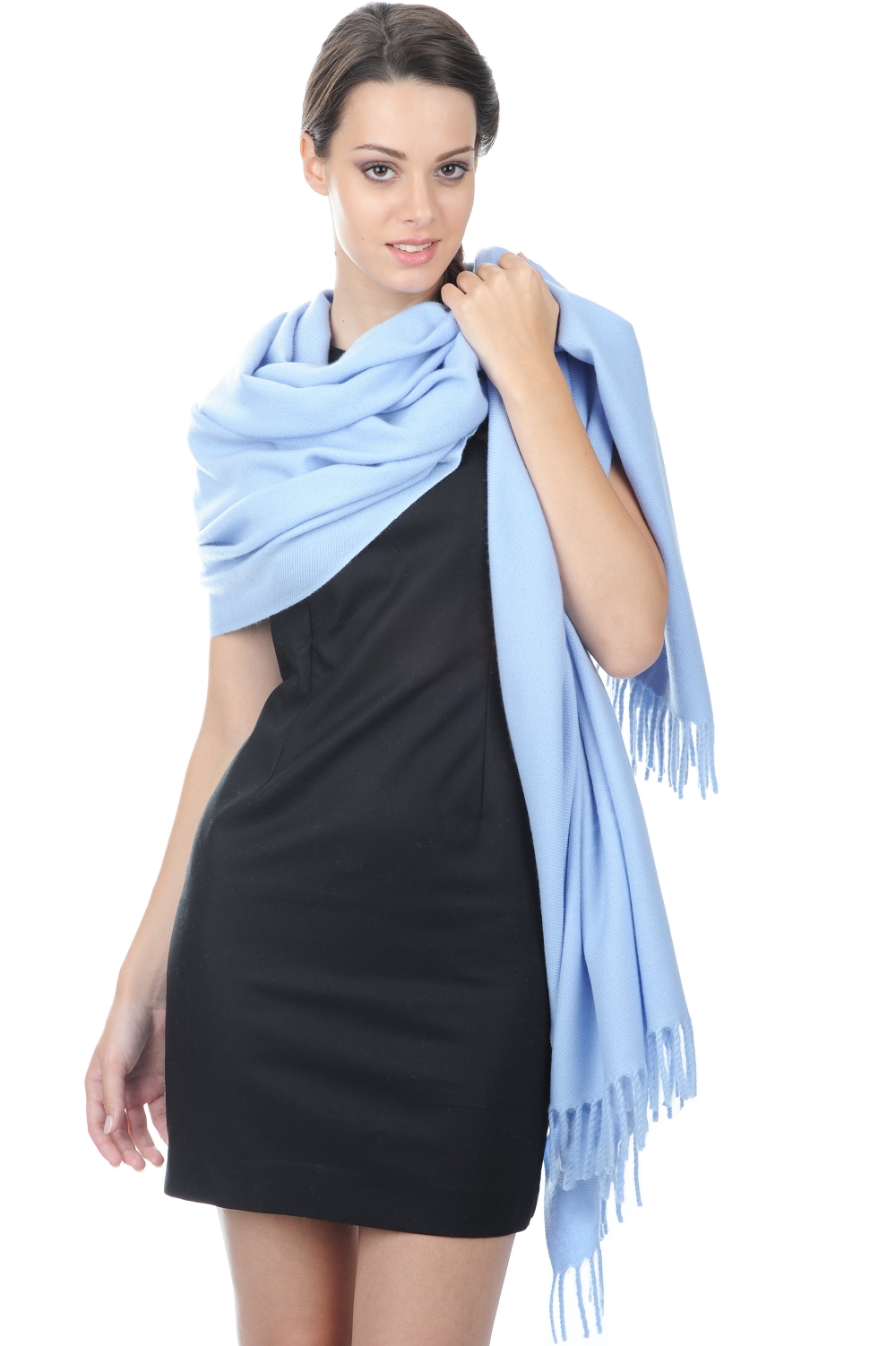 Cashmere accessories shawls niry kentucky blue 200x90cm